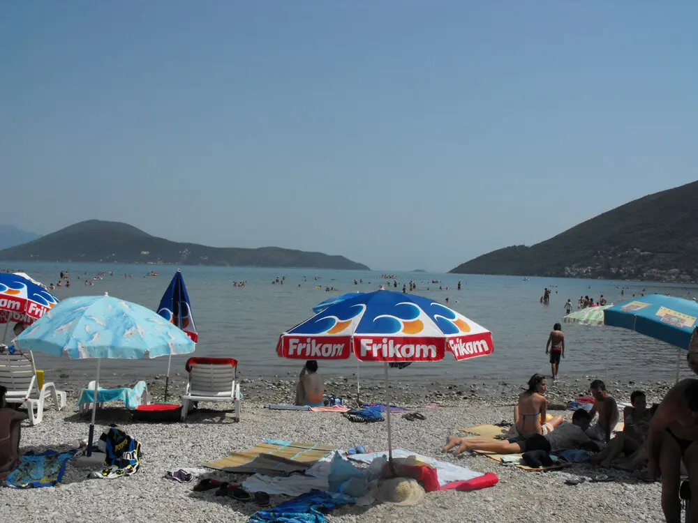 Igalo Beach with therapeutic mud