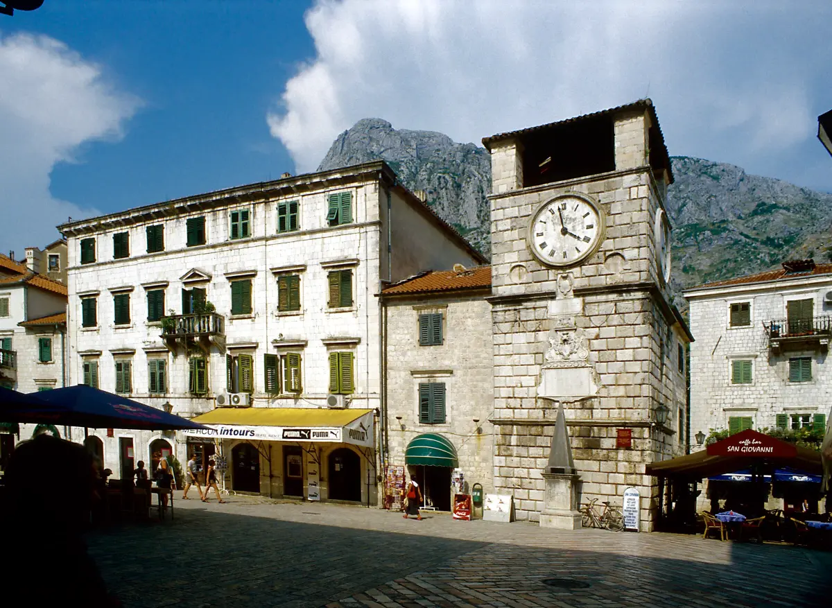 View of Kotor Old Town and the Bay of Kotor from St John's Fortress