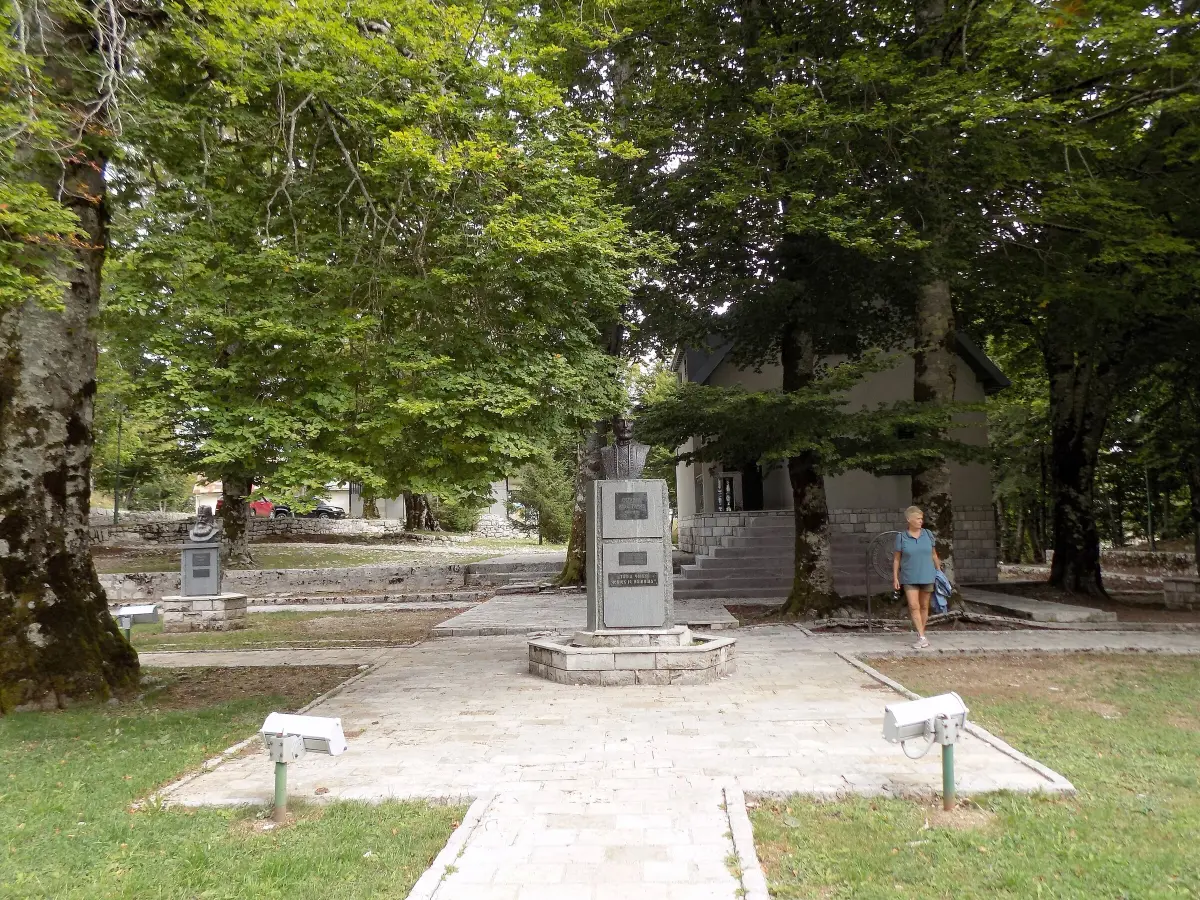 Memorial park with busts of the rulers of the Petrović Njegoš dynasty at Ivanova Korita