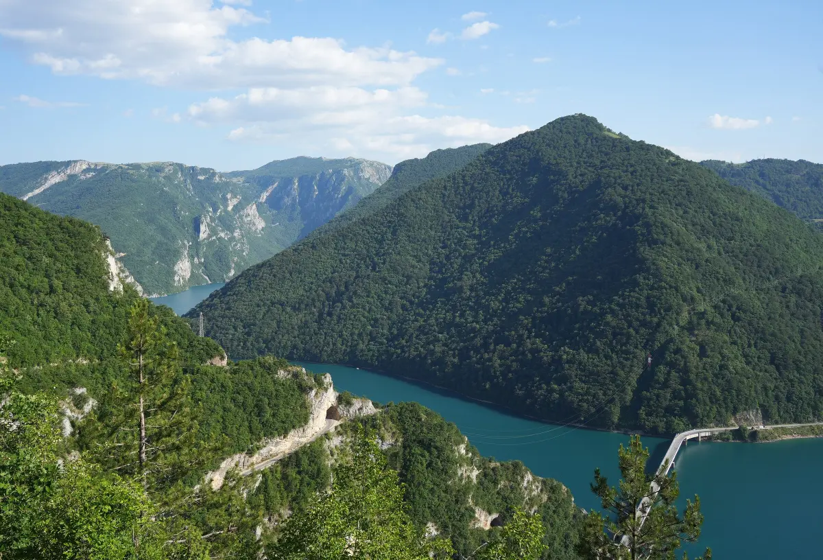 Lake Piva in the Piva canyon
