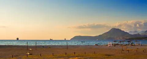 Main town beach in Bar, Montenegro