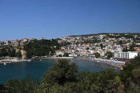 Blick über die Bucht von Ulcinj