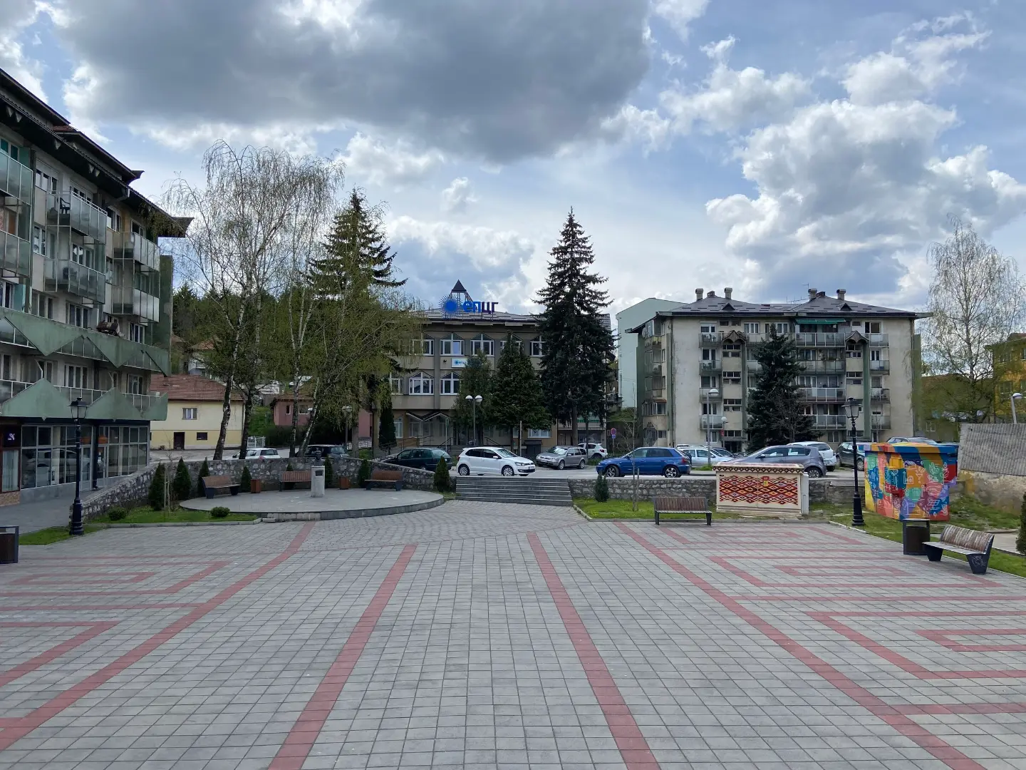 The main square in central Pljevlja