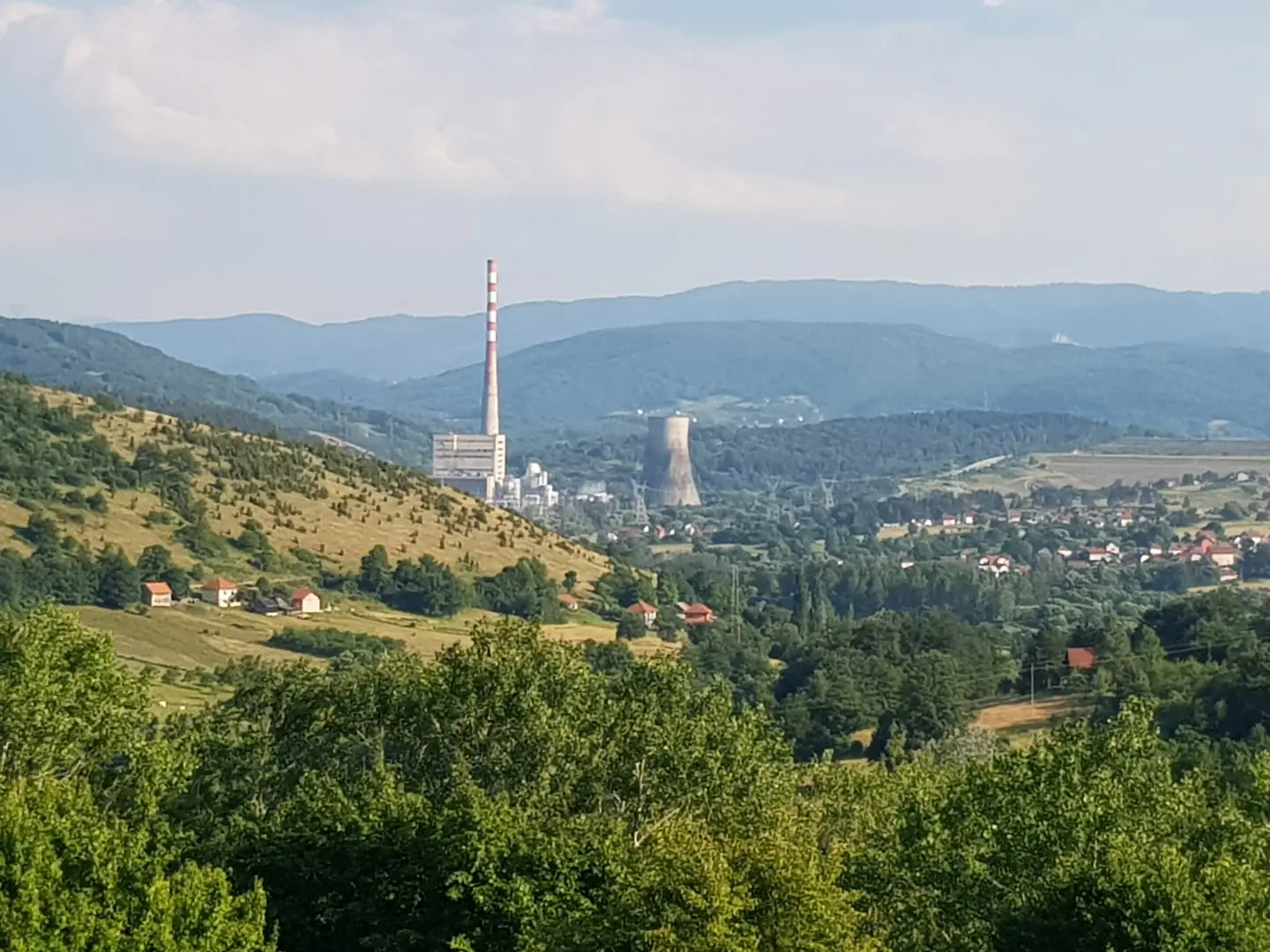 The Pljevlja basin seen from the hills north of town