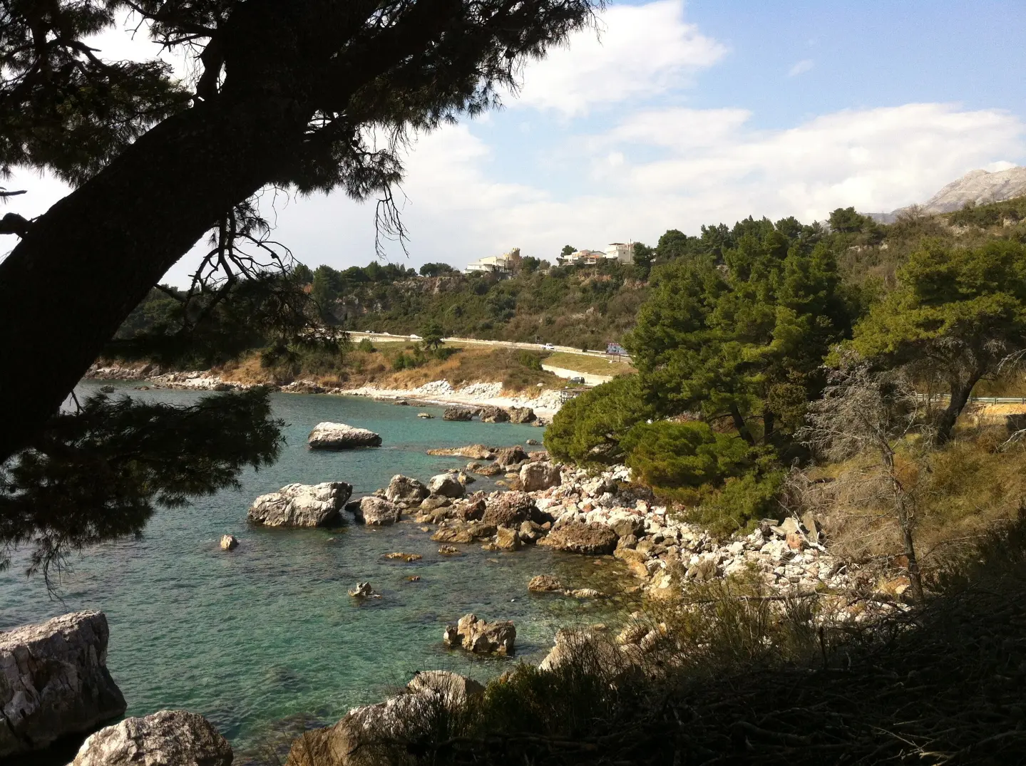 Rocky shore near the Red Beach