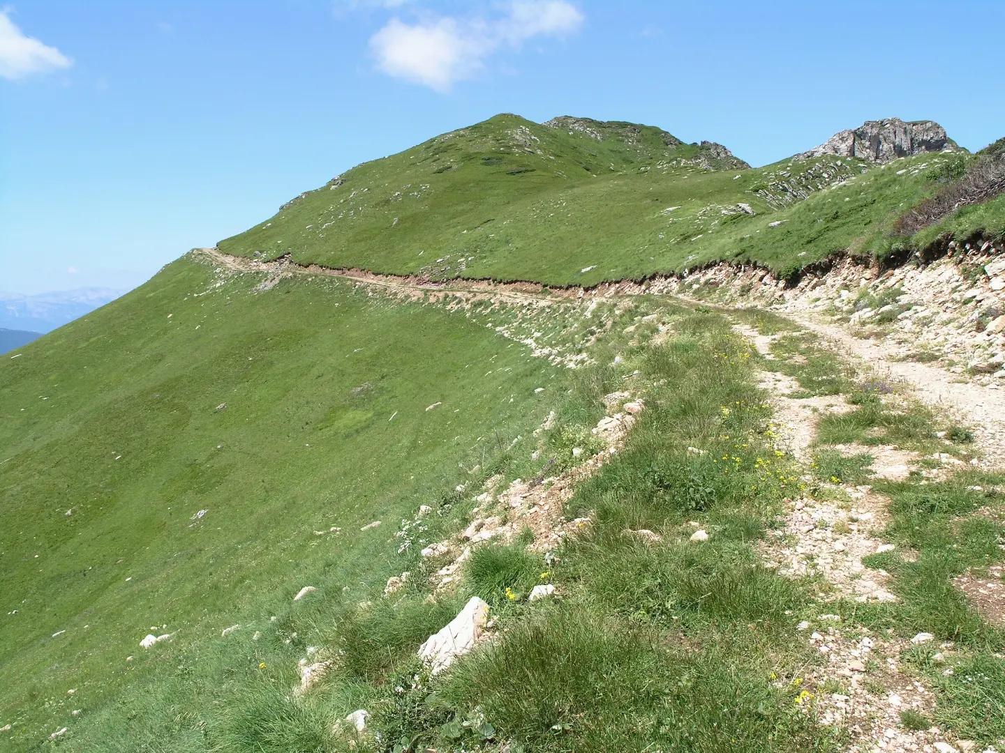 A hiking path along the Bjelasica ridge