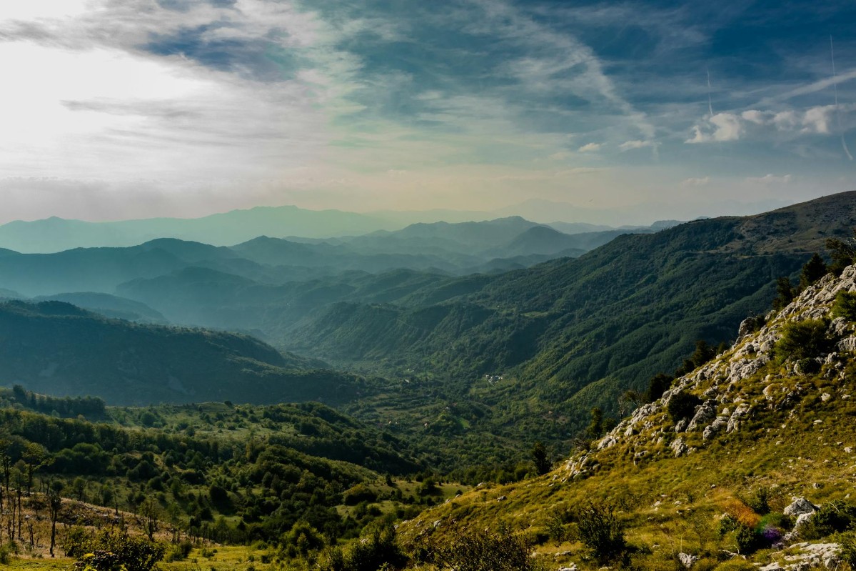 The autumn foliage in Biogradska gora begins to change colour due to its elevation of 1,000 m, creating a spectacular pa