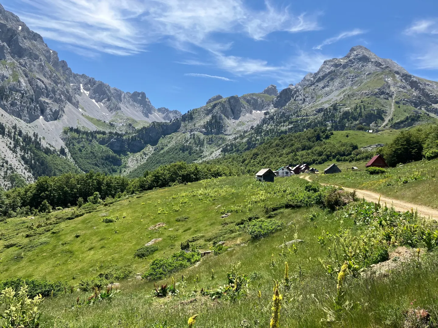 Pogled na Komove sa staze ka Ljubanu