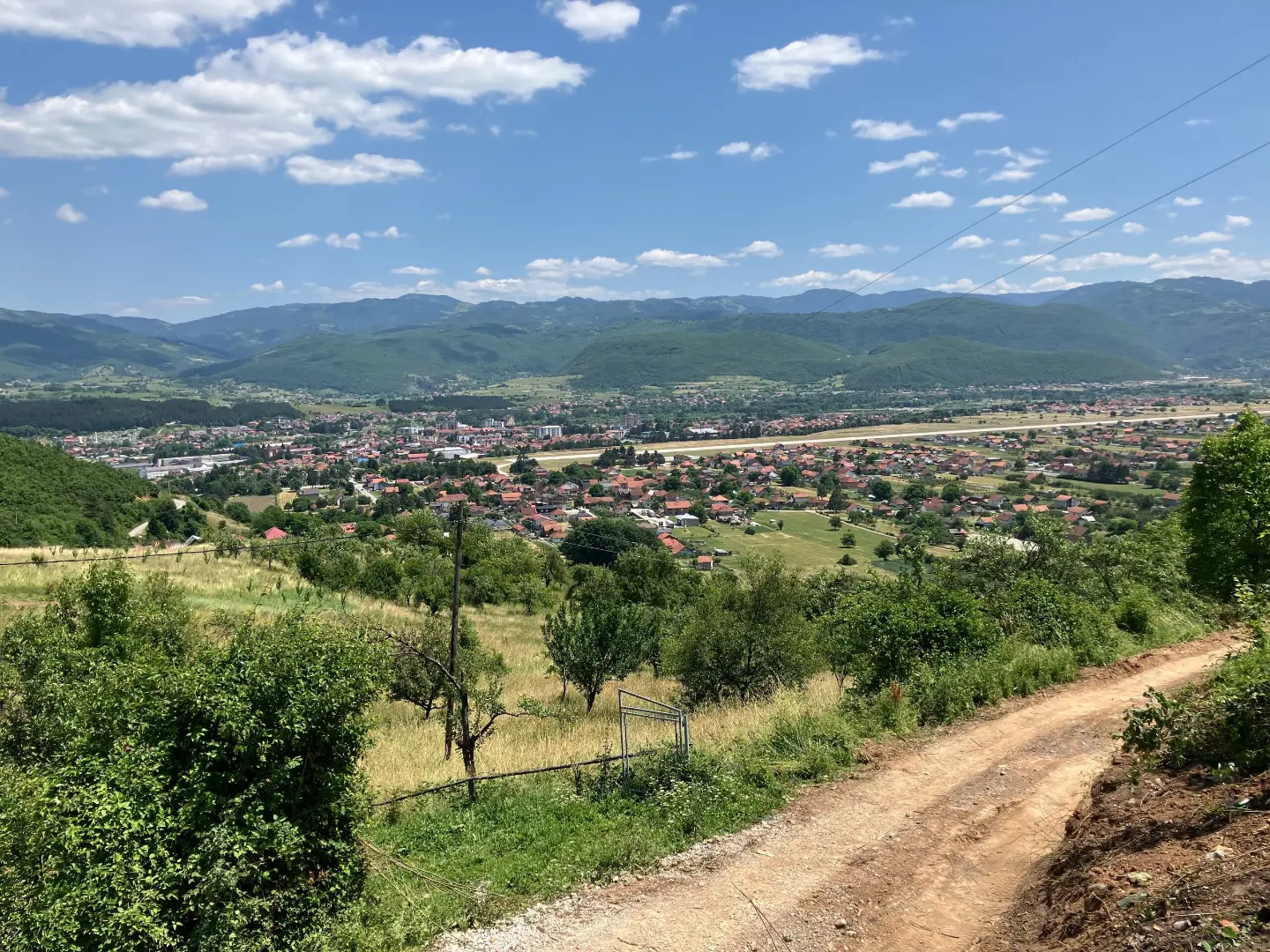 View of Berane from the trail