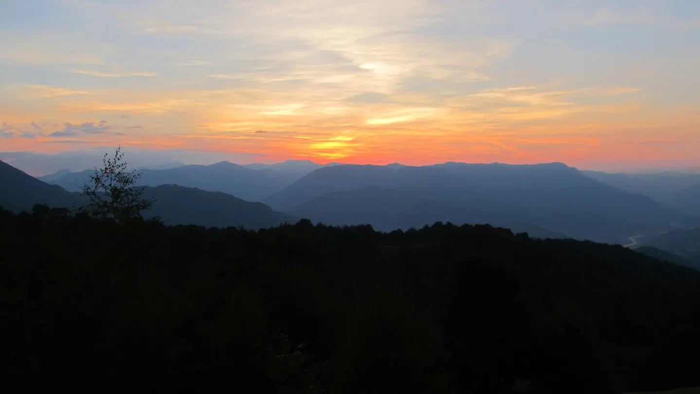 Sunset near the Džambas mountain hut
