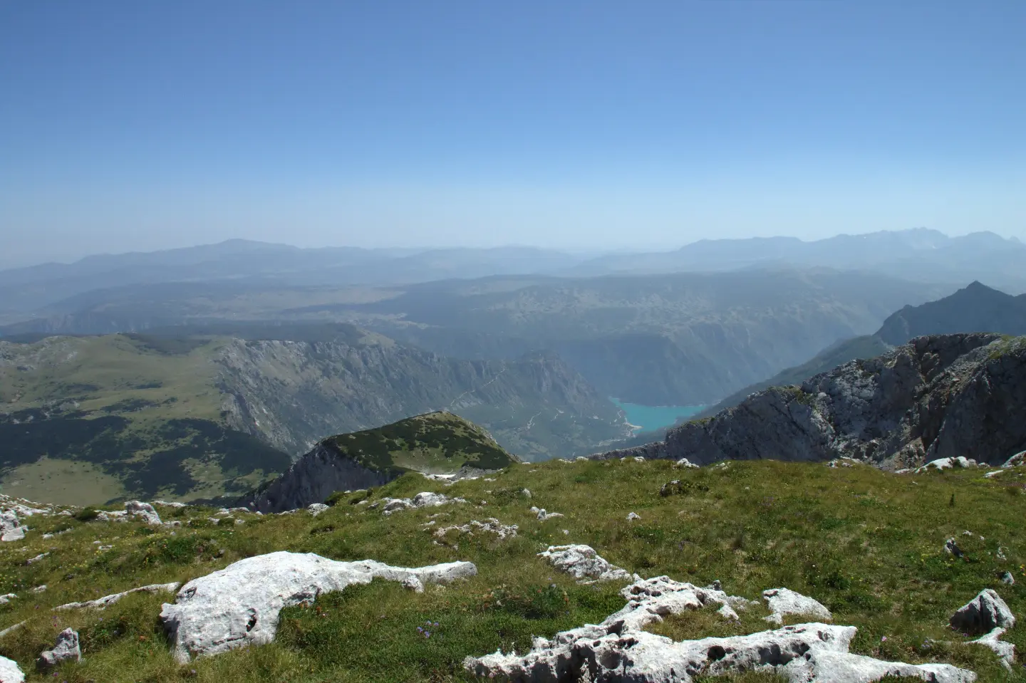 View from Maglić towards Piva Lake
