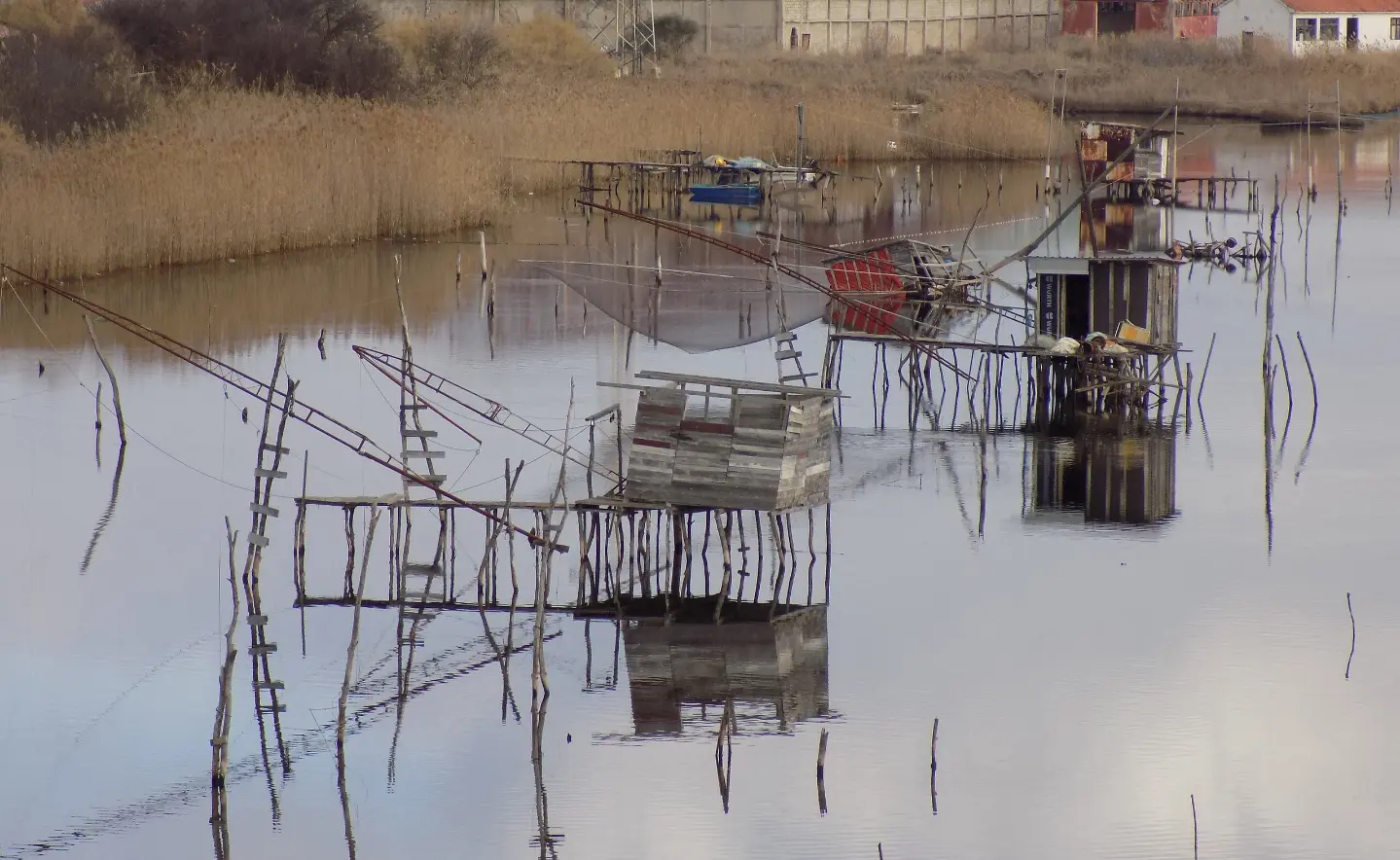 Kalimera fishing nets on the Bojana