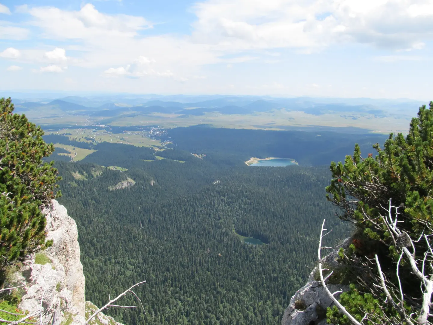 View down to Zminje and Black Lake