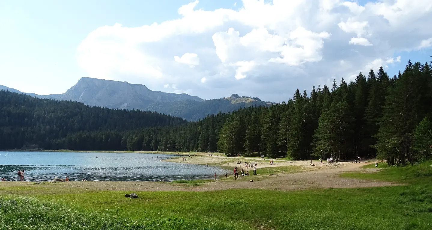 Black Lake with Durmitor peaks in the distance