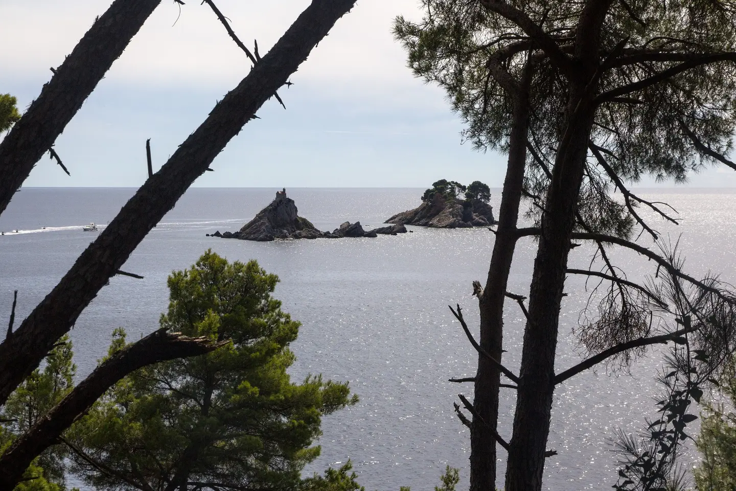 View from the path to the sea and islets