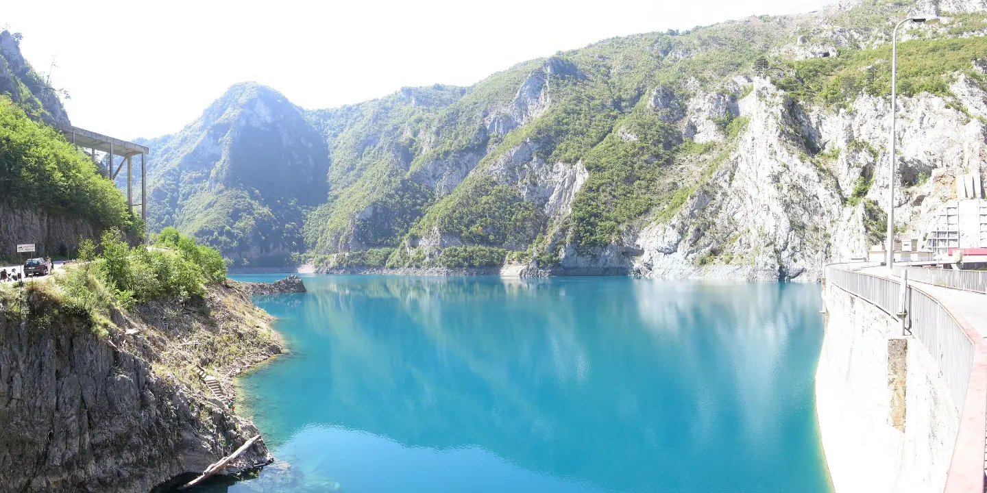 Piva Lake at the Mratinje dam