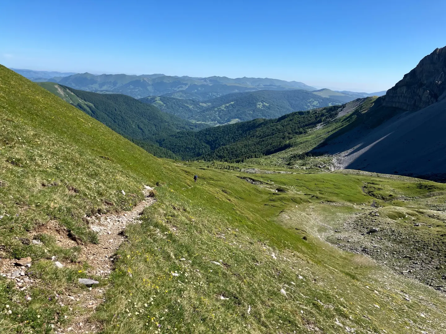 Trail through the Komovi pastures