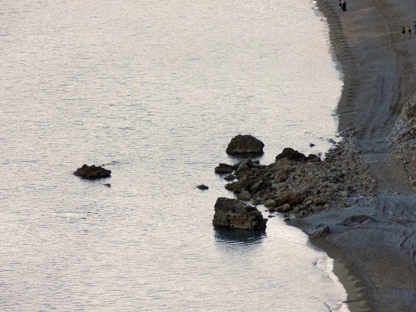 Jaz Beach shoreline from above